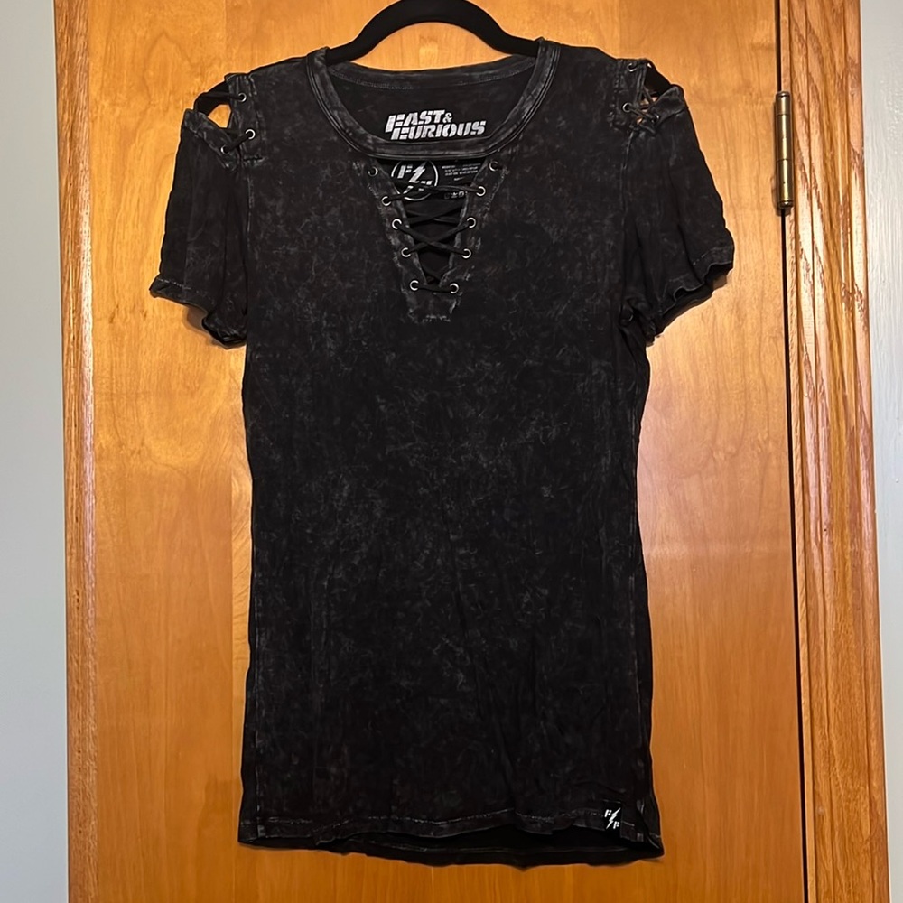 Fast and furious cold shoulder top